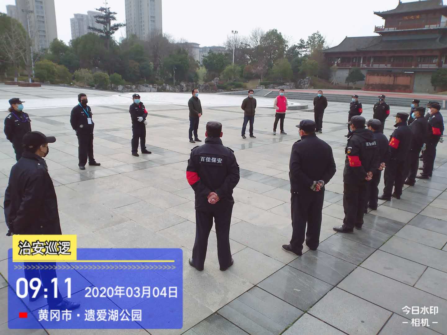 遺愛(ài)湖風(fēng)景區(qū)項(xiàng)目部保安人員在疫情期間，堅(jiān)守在各自崗位，保障景區(qū)秩序